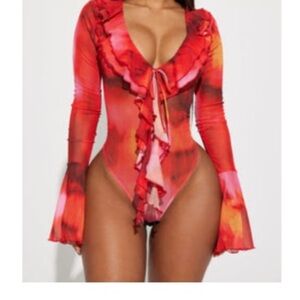 Sect red bodysuit
